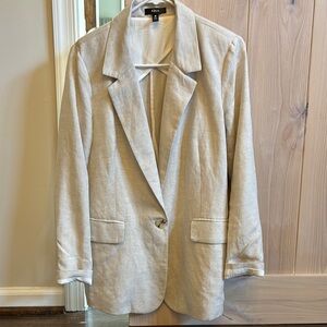 Aqua Cream Blazer Modern Oversized Style